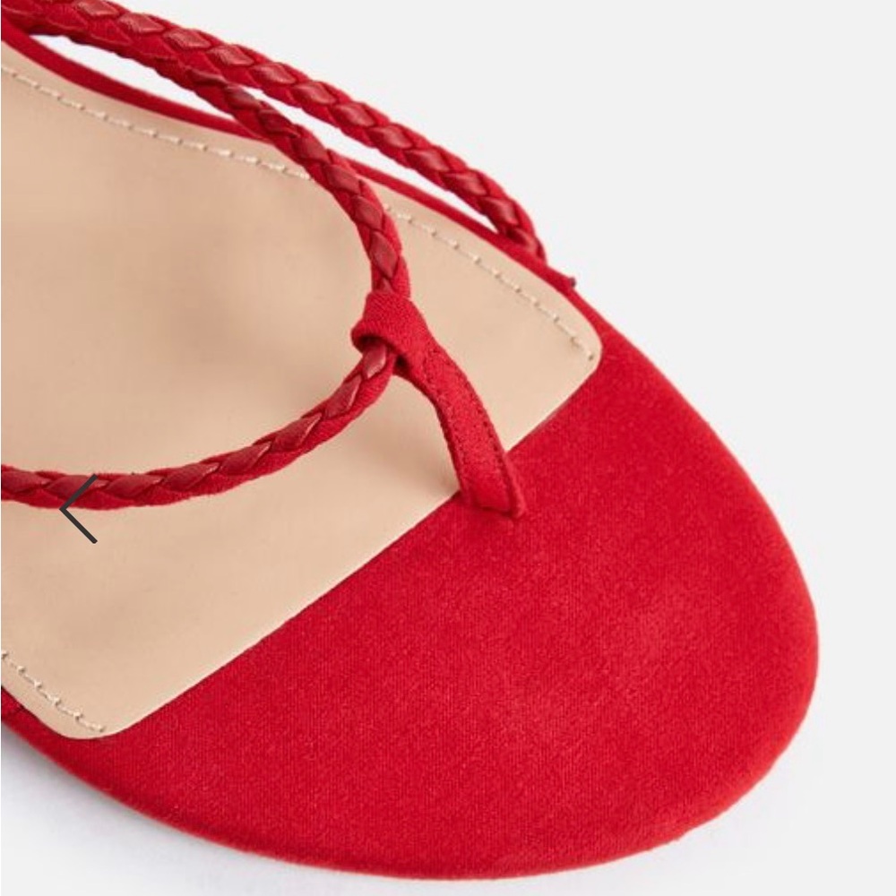 Justfab Jules Strappy Red Sandals - Picture 4 of 6